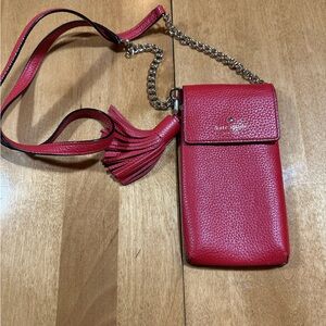 KATE SPADE Red Wallet/Cell Phone wristlet (Brand New)